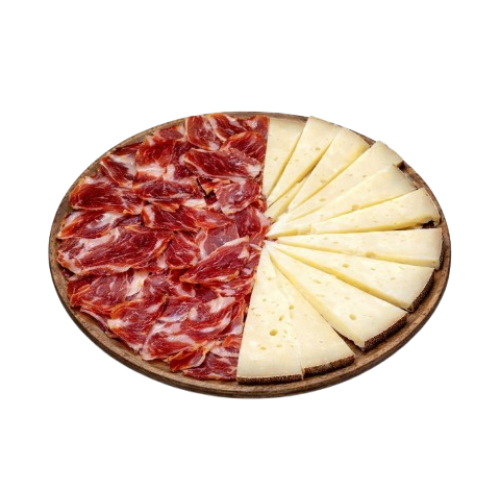 Jamón ibérico de Huelva y queso de oveja