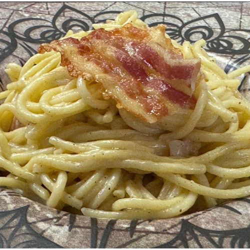 Espaguetis al ajillo con Bacon