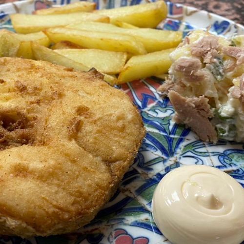 Rodaja de merluza austral a la andaluza