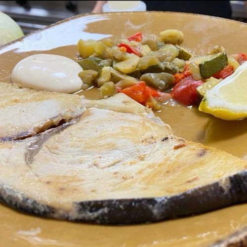 Rodaja de emperador a la plancha