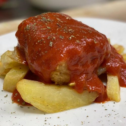 Nuestro bacalao a la vizcaína